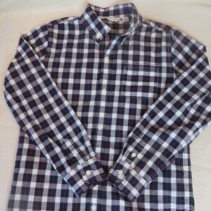 Janie and Jack Boys Button Down | Plaid | Red/Navy | Size 8
